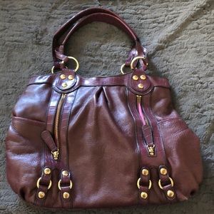 Eggplant Etienne Aigner Shoulder Bag